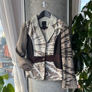 Women's St-Martins Abstract Pattern Tailored Blazer Jacket